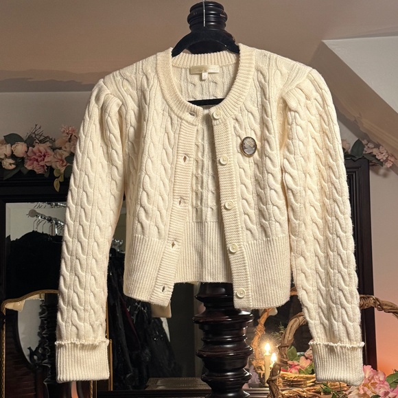 LoveShackFancy Sweaters - LoveShackFancy Cashmere Cardigan Small
